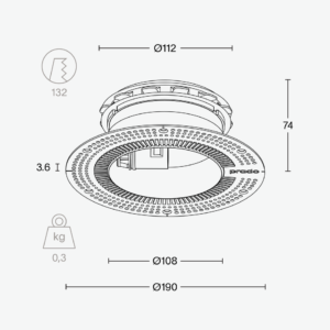 one device plaster ring dimensions