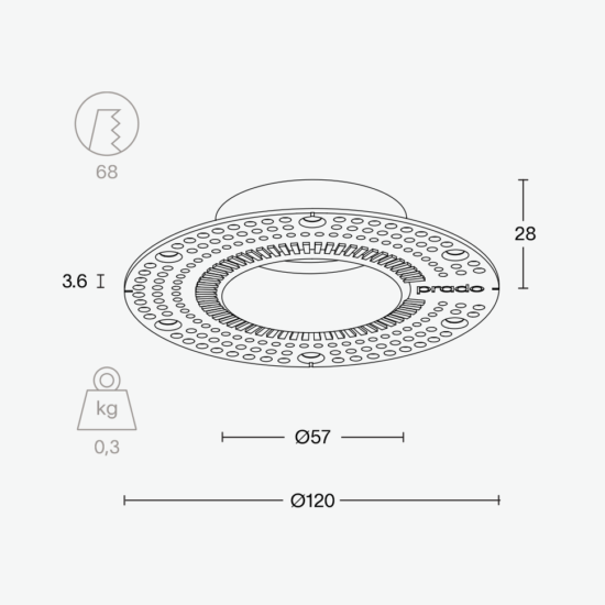 one device plaster ring dimensions