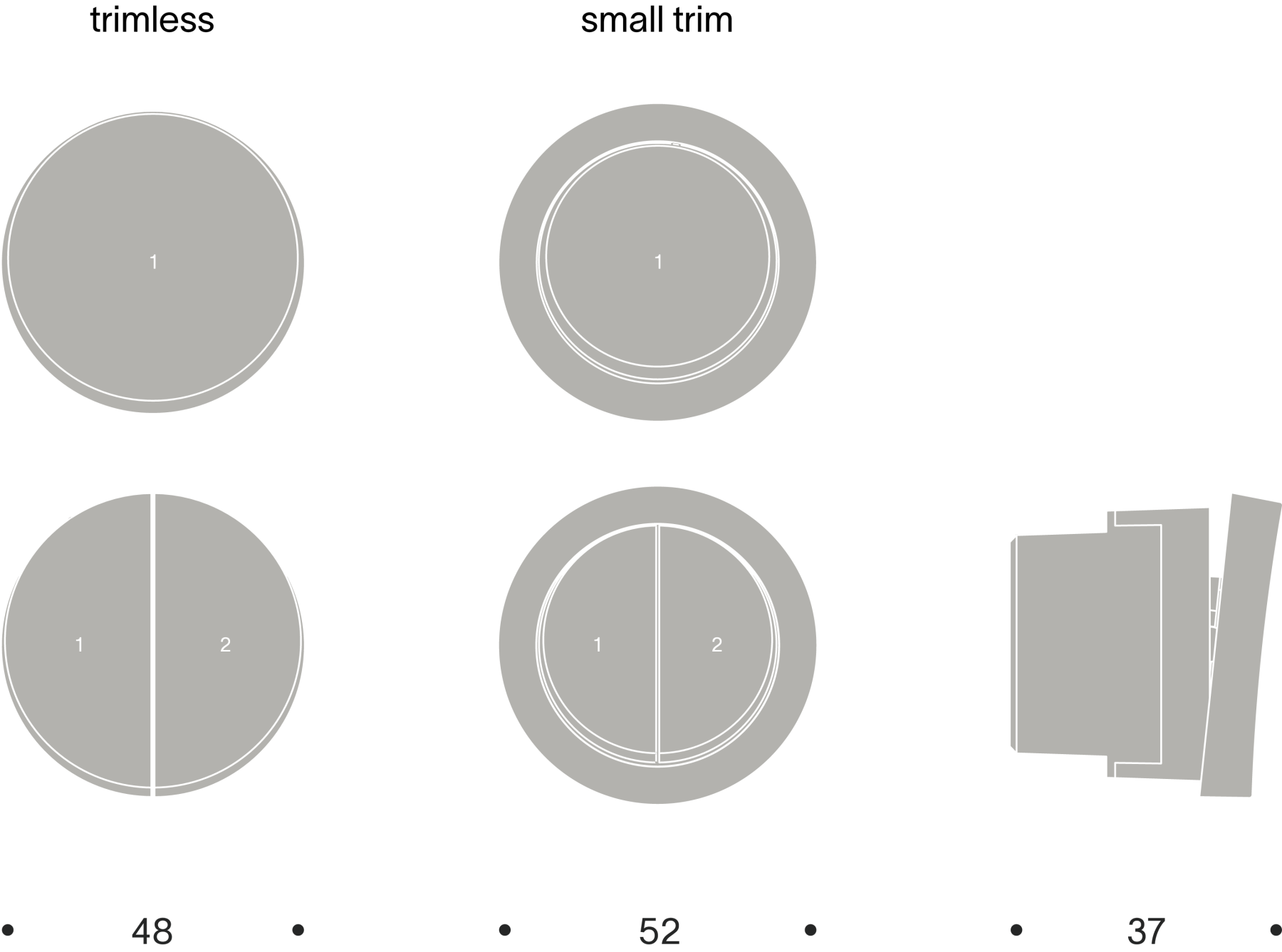 rond | 230V switches 2.0 | prado